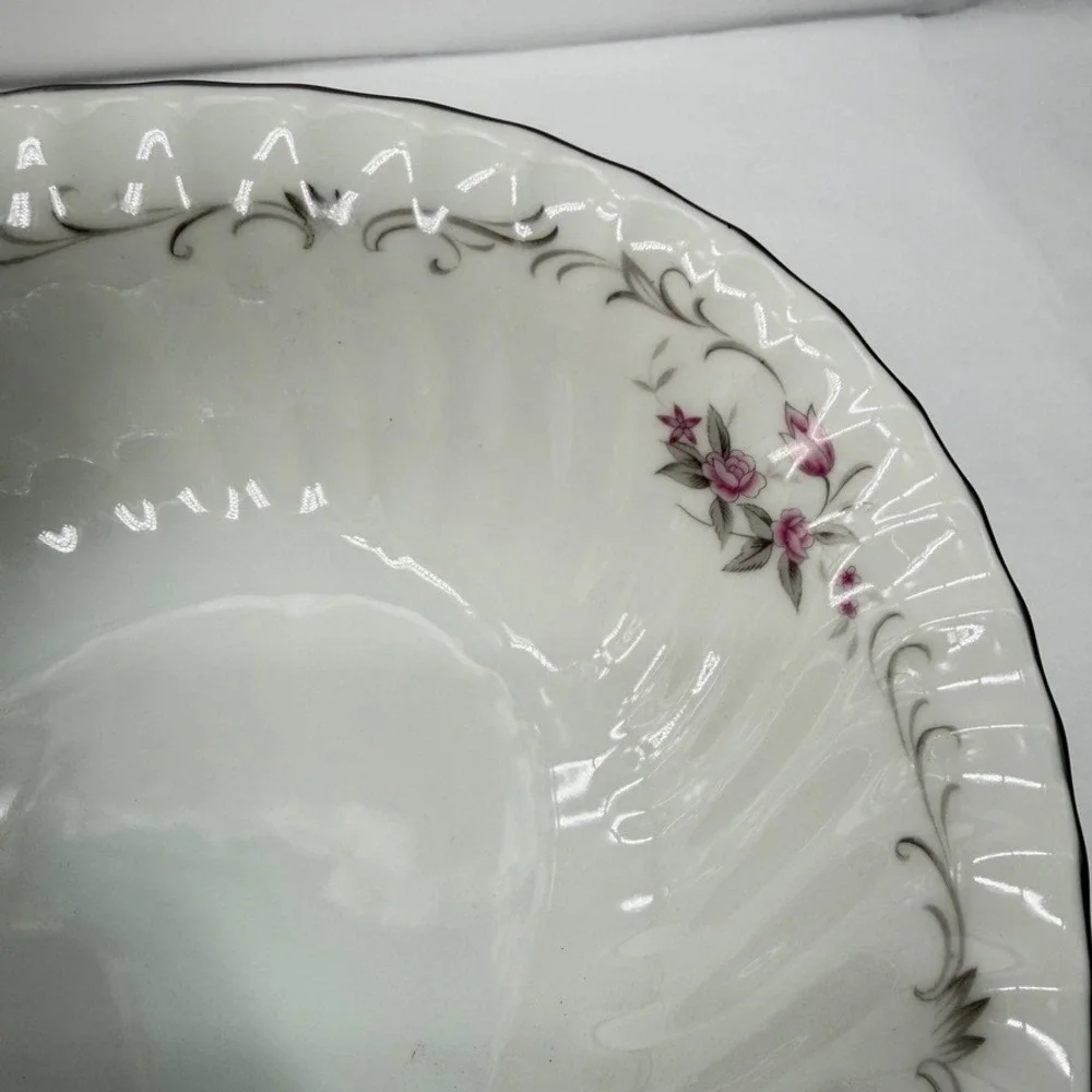 Gold Standard Vegetable Dish Baker Floral Porcelain Serving Bowl C-8 Japan OS